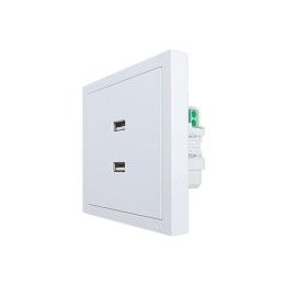 Розетка 2-мест. USB разъем СП ZIMA IP20 бел. LEZARD 704-0288-192