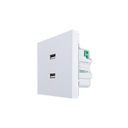 Розетка 2-мест. USB разъем СП ZIMA IP20 бел. LEZARD 704-0288-192