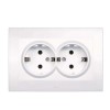 Розетка 2-м СП 1мод. Cosmo 16А IP20 с заземл. бел. ABB 632-010200-907