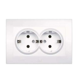 Розетка 2-м СП 1мод. Cosmo 16А IP20 с заземл. бел. ABB 632-010200-907