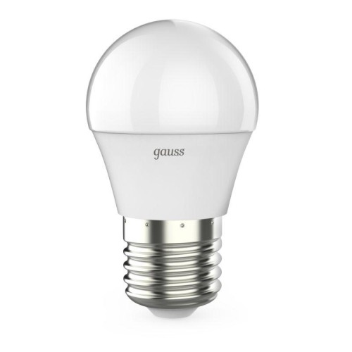 Лампа светодиодная Black 7Вт P45 шар 4100К нейтр. бел. E27 550лм шаг. диммир. GAUSS 105102207-S