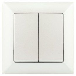 Переключатель 2-кл. СП Solo 4-107-06 10А 250В IP20 перламутр Intro Б0053614
