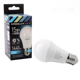 Лампа светодиодная с датчиком LED-A60P-15W-E27-4K PRO 15Вт Е27 4500К 220-240В с Ergolux 14763