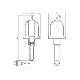 Светильник переносной НРБ 01-60-001 "Фокус 2202" 60Вт УХЛ2 5м оранж. Ultraflash 14206