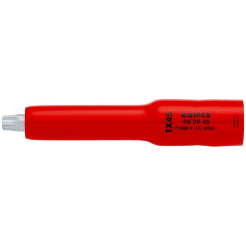 Головка торцевая VDE 1000В DR 3/8дюйм 12-гранная TX45 диэлектрическая Knipex KN-982945