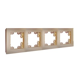 Рамка 4-м Афина стеклянная шампань UNIVersal 2281