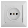 Розетка 1-м СП Solo 4-201-01 2P 16А 250В IP20 без заземл. бел. Intro Б0053641
