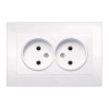Розетка 2-м СП 1мод. Cosmo 16А IP20 без заземл. бел. ABB 632-010200-908