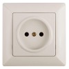 Розетка 1-м СП Solo 4-201-02 2P 16А 250В IP20 без заземл. слон. кость Intro Б0053642