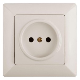 Розетка 1-м СП Solo 4-201-02 2P 16А 250В IP20 без заземл. слон. кость Intro Б0053642