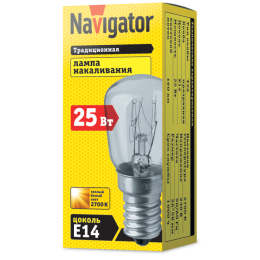 Лампа накаливания 61 204 NI-T26-25-230-E14-CL Navigator 61204