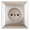 Розетка 1-м СП Solo 4-201-04 2P 16А 250В IP20 без заземл. шампань Intro Б0053644