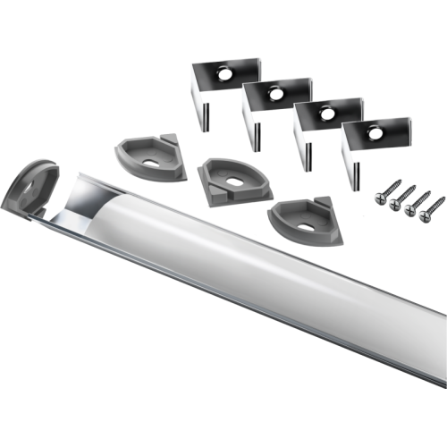 Профиль алюминиевый 95 423 NPR-05-SET угловой с рассеивателем (поликарбонат) для СД ленты NAVIGATOR