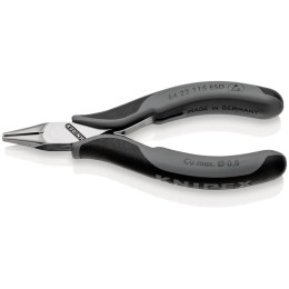 Кусачки торцевые ESD для электроники Knipex KN-6422115ESD