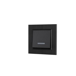 Выключатель 1-клав. с подсветкой Karea LINE STAR дым. металлик Makel 86050021