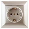 Розетка 1-м СП Solo 4-202-04 16А 250В IP20 2P+E Schuko с заземл. шампань Intro Б0053652