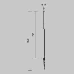 Светильник Flare 3Вт 3000К IP65 ландшафтный Maytoni O487FL-L3GF3K1