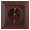 Розетка 1-м СП Solo 4-202-10 16А 250В IP20 2P+E Schuko с заземл. венге Intro Б0053655