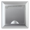 Розетка 1-м СП Solo 4-203-03 16А 250В IP20 2P+E Schuko с заземл. защ. крышка алюм. Intro Б0053659
