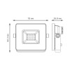 Прожектор светодиодный Basic 10Вт 6500К IP65 820лм 200-240В ДО сер. GAUSS 688100310