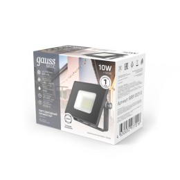 Прожектор светодиодный Basic 10Вт 6500К IP65 820лм 200-240В ДО сер. GAUSS 688100310