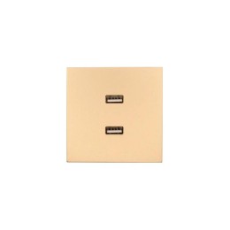 Розетка 2-мест. USB разъем СП ZIMA IP20 зол. LEZARD 704-3688-192