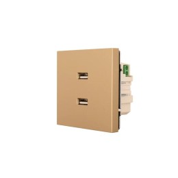 Розетка 2-мест. USB разъем СП ZIMA IP20 зол. LEZARD 704-3688-192