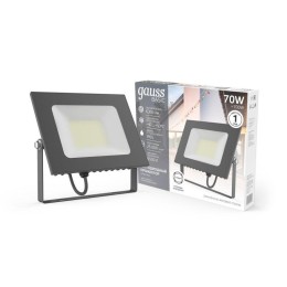 Прожектор светодиодный Basic 70Вт 6500К IP65 6300лм 200-240В ДО сер. GAUSS 688100370