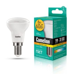 Лампа светодиодная LED6 R50/830/E14 6Вт рефлектор матовая 3000К тепл. бел. E14 455лм 170-265В Cameli