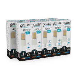 Лампа светодиодная Elementary 4Вт капсульная 4100К нейтр. бел. G4 400лм DC 12В GAUSS 10724