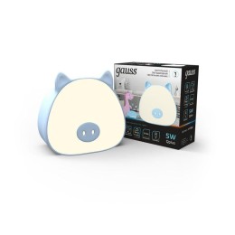 Светильник настольный Qplus 5Вт 2700-6000К 200лм 5В аккум. Li-ion 1200мА.ч диммир. ночник голуб. GAU