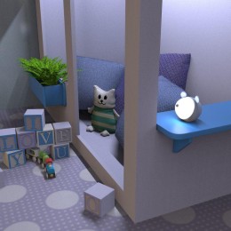 Светильник настольный Qplus 5Вт 2700-6000К 200лм 5В аккум. Li-ion 1200мА.ч диммир. ночник голуб. GAU