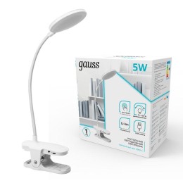 Светильник светодиодный настольный GTL 5Вт 4000К 330лм 5В аккум. Li-ion 1200мА.ч диммир. бел. GAUSS