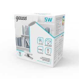 Светильник светодиодный настольный GTL 5Вт 4000К 330лм 5В аккум. Li-ion 1200мА.ч диммир. бел. GAUSS