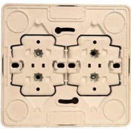 Розетка 4-м ОП Этюд 16А IP20 250В без заземл. без защ. шторок крем. SE PA16-205K