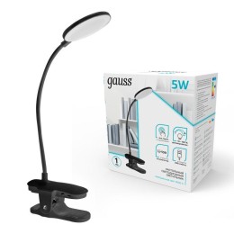 Светильник светодиодный настольный GTL 5Вт 4000К 330лм 5В аккум. Li-ion 1200мА.ч диммир. бел. GAUSS