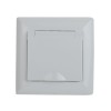 Розетка 1-м СП Solo 4-207-01 16А 250В IP20 2P+E Schuko с заземл. защ. шторки защ. крышка бел. Intro