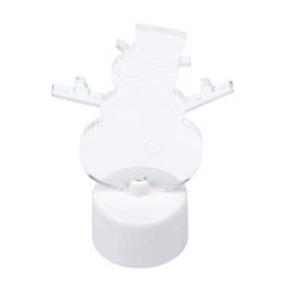 Фигура светодиодная "Снеговик в шляпе" 10см 1LED RGB 0.1Вт 4.5В IP20 на подставке элементы питания 3