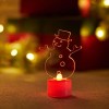 Фигура светодиодная "Снеговик в шляпе" 10см 1LED RGB 0.1Вт 4.5В IP20 на подставке элементы питания 3