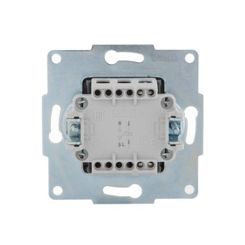 Механизм кнопки звонка 1-кл. 1п СП Karina 10А IP20 крем. LEZARD 707-0388-103