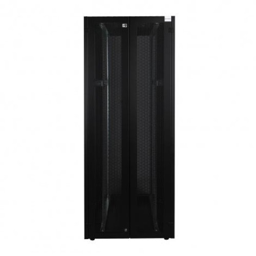 Шкаф напольный 19дюйм 42U 800х1200 2-я перед. дв. перф. 2-я задн. дв. перф. черн. Datarex DR-759561
