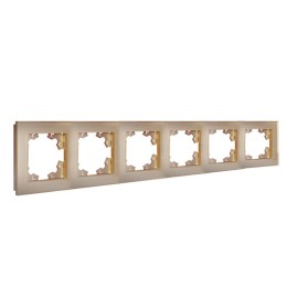 Рамка 6-м Афина стеклянная шампань UNIVersal 2283