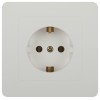 Розетка 1-м СП Style 7-202-01 16А 250В IP20 2P+E Schuko с заземл. бел. Intro Б0060619