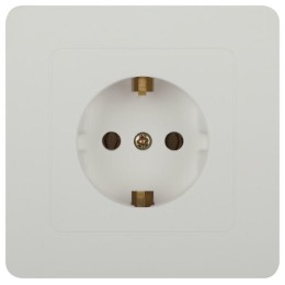Розетка 1-м СП Style 7-202-01 16А 250В IP20 2P+E Schuko с заземл. бел. Intro Б0060619