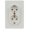 Розетка 2-м СП Style 7-205-01 16А 250В IP20 2х2P+E Schuko с заземл. бел. Intro Б0060621