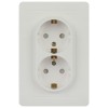Розетка 2-м СП Style 7-208-01 16А 250В IP20 2х2P+E Schuko с заземл. защ. шторки бел. Intro Б0060625