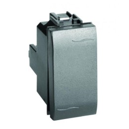 Переключатель промежуточный 1-кл. 1мод. 16А IP20 (инвертор) черн. DKC 77031N