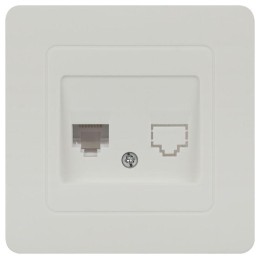 Розетка компьютерная 1-м СП Style 7-303-01 RJ45 бел. Intro Б0060649