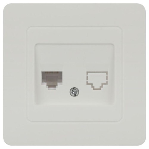 Розетка компьютерная 1-м СП Style 7-303-01 RJ45 бел. Intro Б0060649