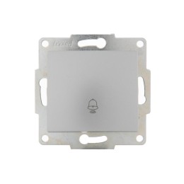 Механизм кнопки звонка 1-кл. 1п СП Karina 10А IP20 матов. серебр. LEZARD 707-4388-103